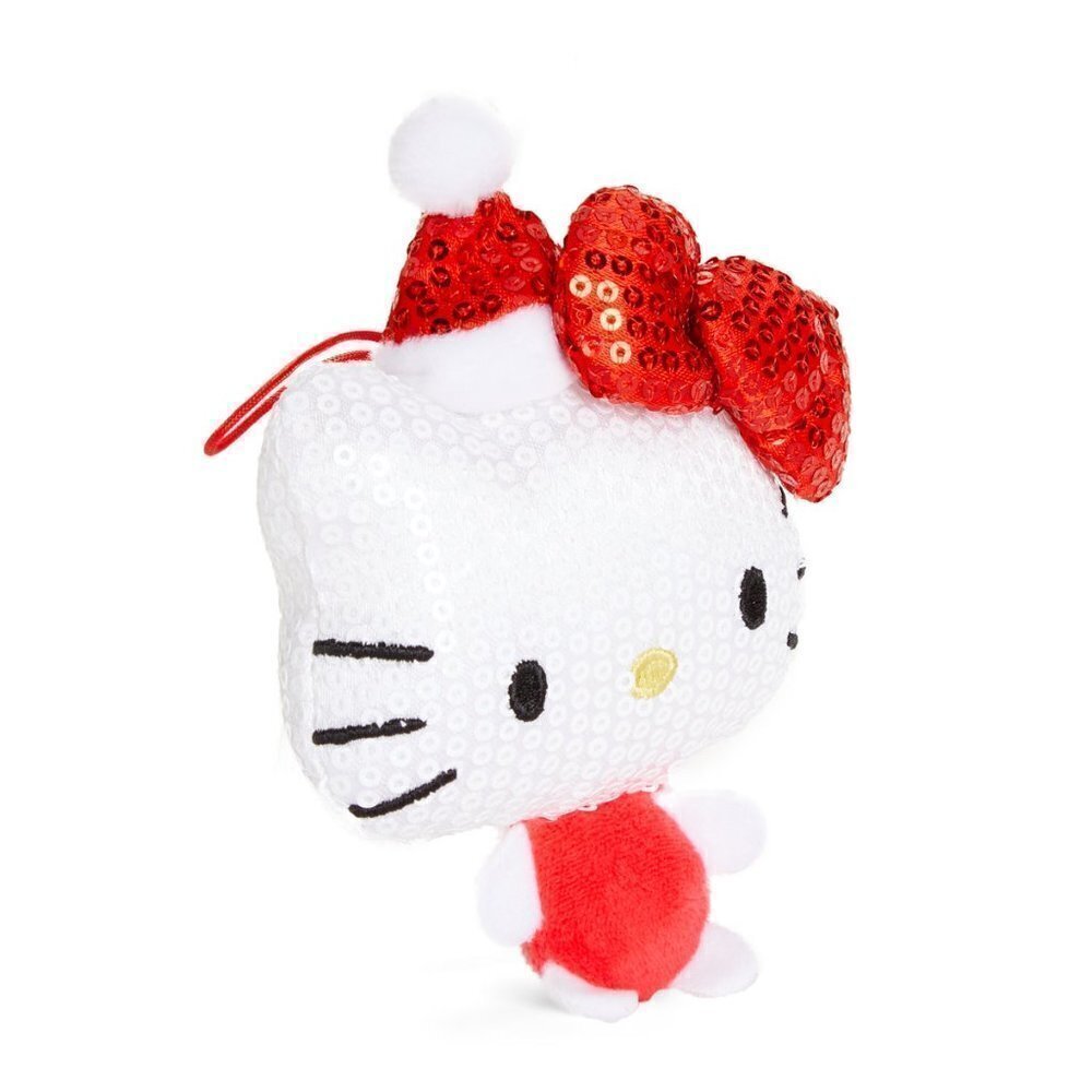 𝅺HELLO Kitty White Sequin Bow Christmas Holiday Ornament - Picture 3 of 9